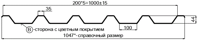 Фото: Профнастил С44 х 1000 - B (PURETAN-20-RR35-0.5) в Кубинке