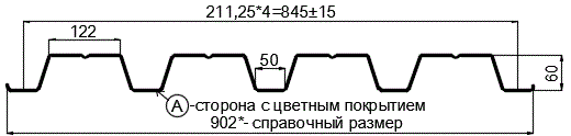 Фото: Профнастил Н60 х 845 - B (PURMAN-20-Citrine-0.5) в Кубинке