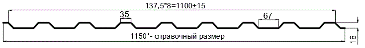 Фото: Профнастил оцинкованный МП20 х 1100 (ОЦ-01-БЦ-0.75) в Кубинке