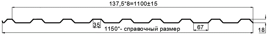 Фото: Профнастил оцинкованный МП20 х 1100 - R (ОЦ-01-БЦ-0.45) в Кубинке