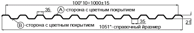 Фото: Профнастил С21 х 1000 - A (ECOSTEEL_MA_Д-12-Античный Дуб-0.45) в Кубинке