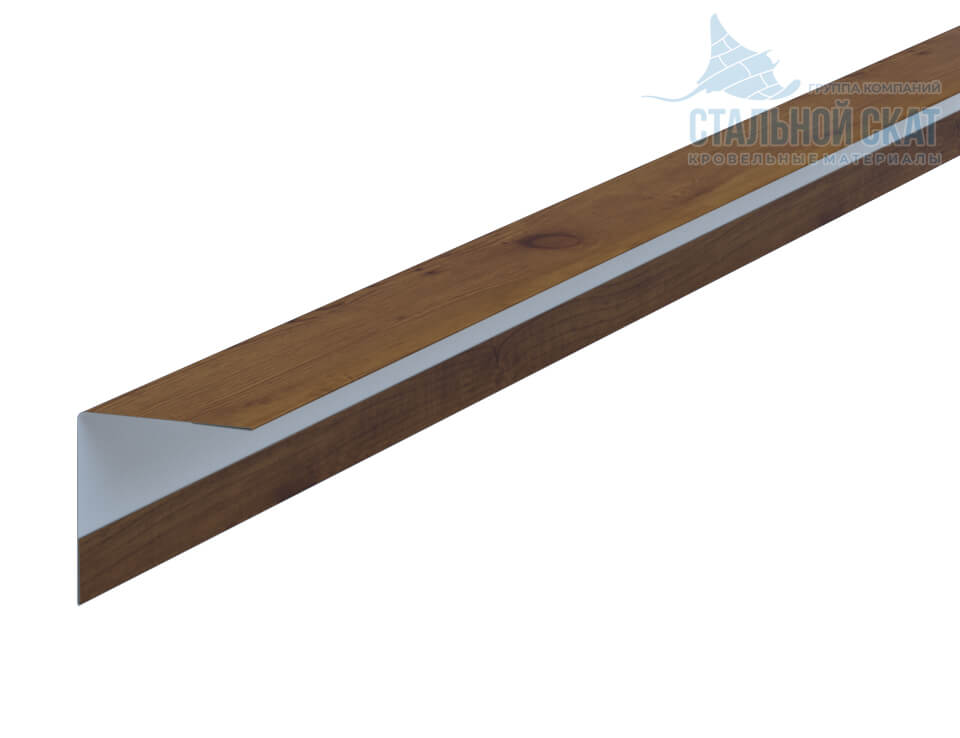 Фото: Планка угла наружного 30х30х3000 (ECOSTEEL_T-12-Дуб-0.45) в Кубинке