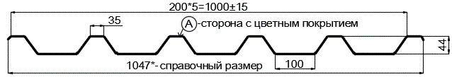 Фото: Профнастил С44 х 1000 - A (PureTech_Mat-20-7024-0.5) в Кубинке