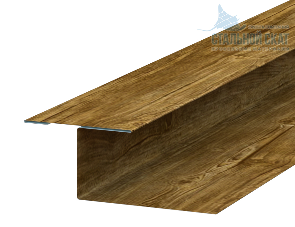 Планка стыковочная универсальная Woodstock 50х30х3000 (ECOSTEEL_T-01-ЗолотойДуб-0.5)