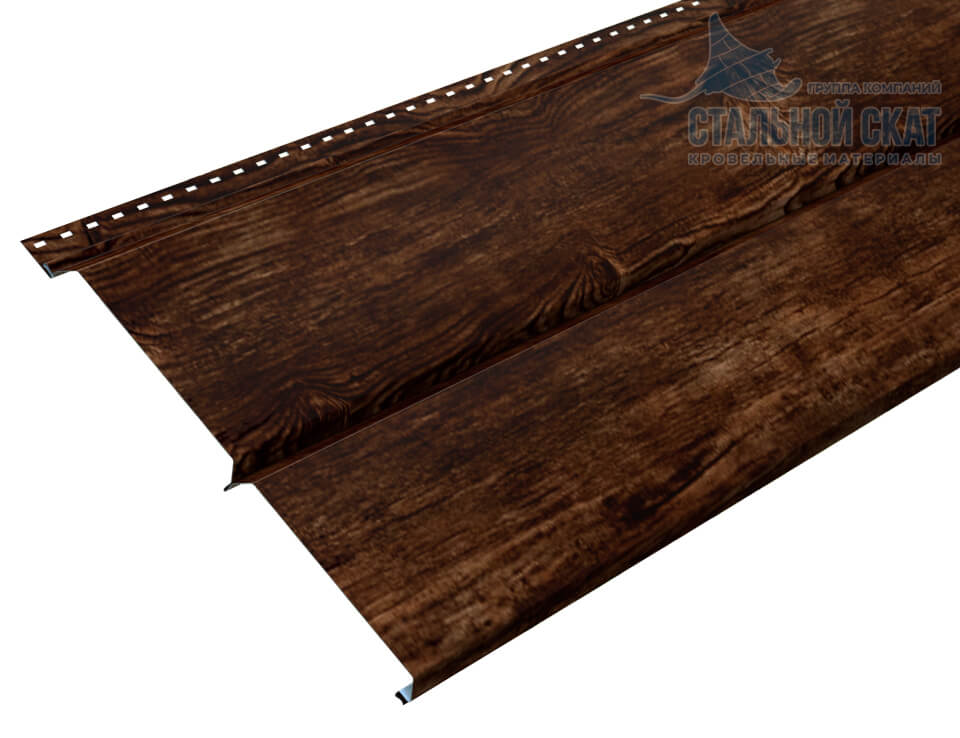 Сайдинг Lбрус-XL-14х335 (ECOSTEEL_MA-01-Бразил. Вишня-0.5)
