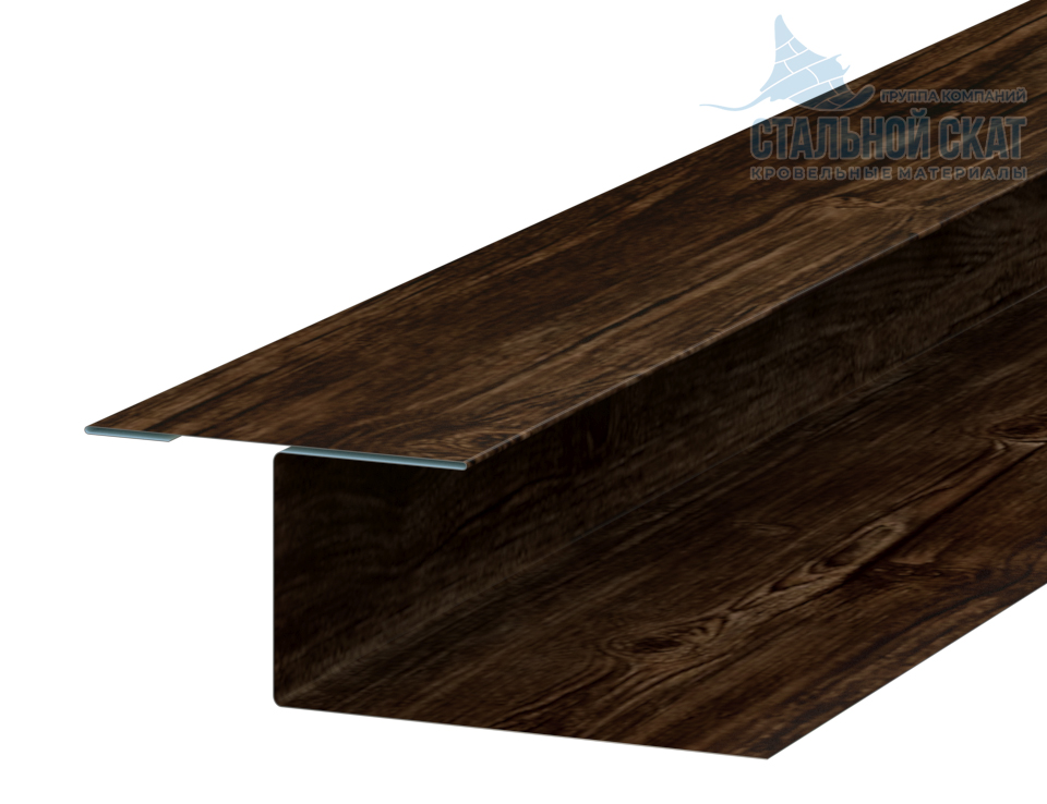 Планка стыковочная универсальная Woodstock 50х30х3000 (ECOSTEEL_MA-12-Античный Дуб-0.45)