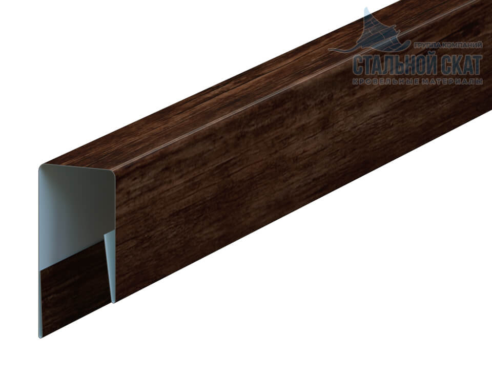 Планка П-образная 13х27х2000 (ECOSTEEL_MA-01-Бразил. Вишня-0.5)