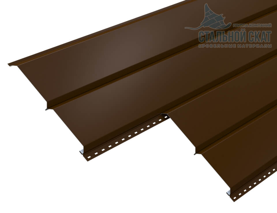 Сайдинг Lбрус-15х240 (Steelmatt-20-8017-0.4)