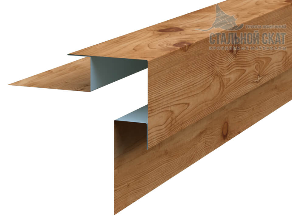 Планка угла наружного сложного Woodstock 75х75х3000 (ECOSTEEL_T-01-Кедр-0.5)