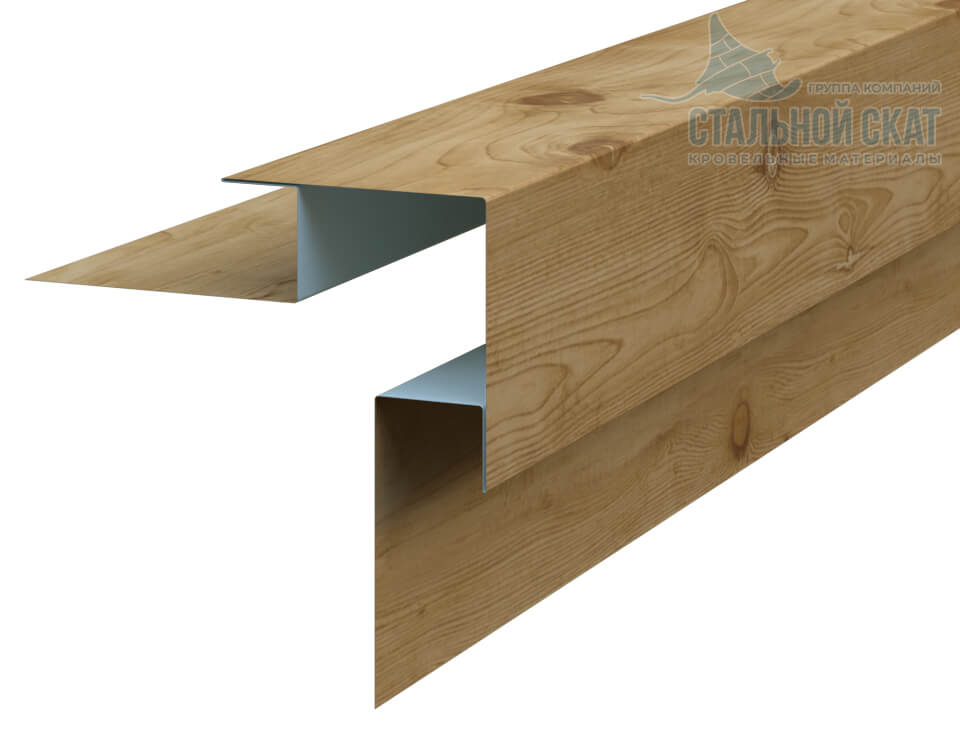 Планка угла наружного сложного Woodstock 75х75х3000 (ECOSTEEL_MA-01-Сосна-0.5)