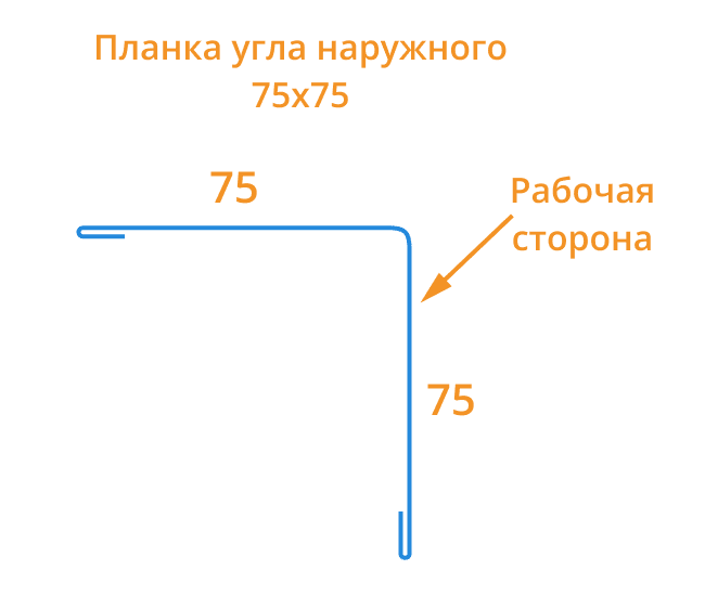 Планка угла наружного 75х75х3000 NormanMP (ПЭ-01-6018-0.5)