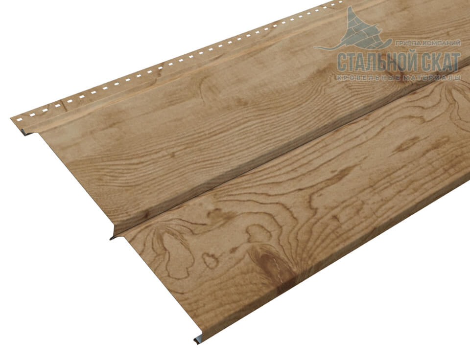 Сайдинг Lбрус-XL-14х335 (ECOSTEEL_T-01-Сосна-0.5)