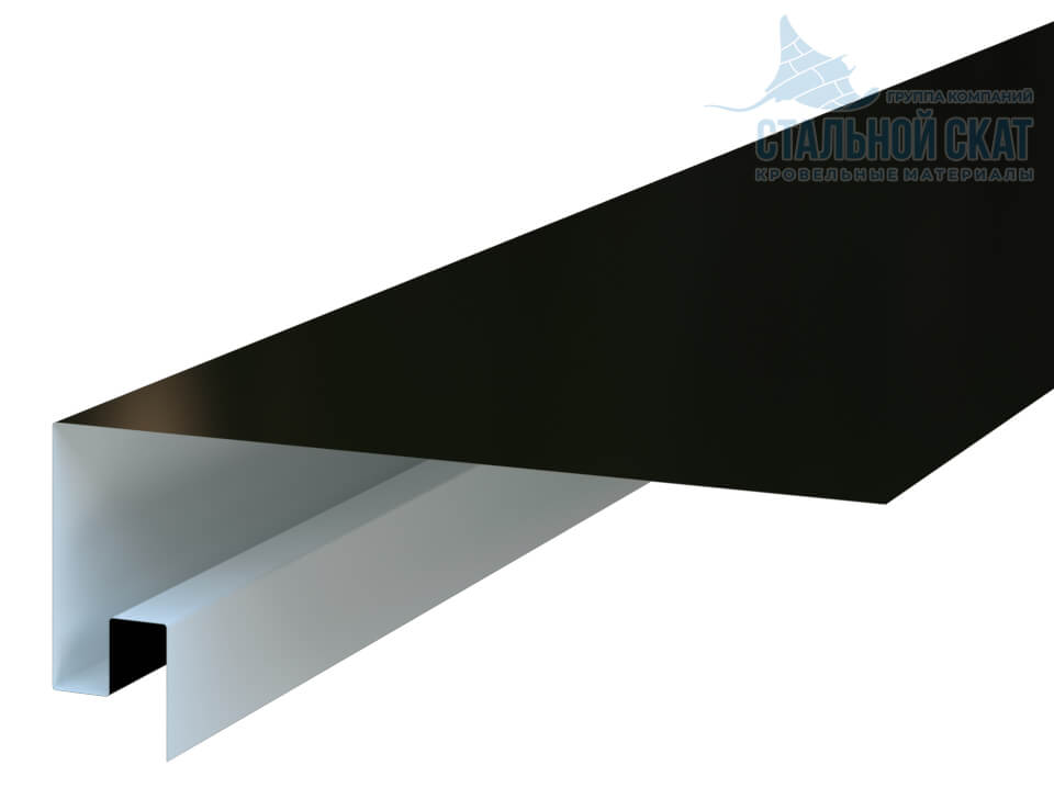 Планка откоса сложная 3D 245х75х3000 (VikingMP E-20-9005-0.5)