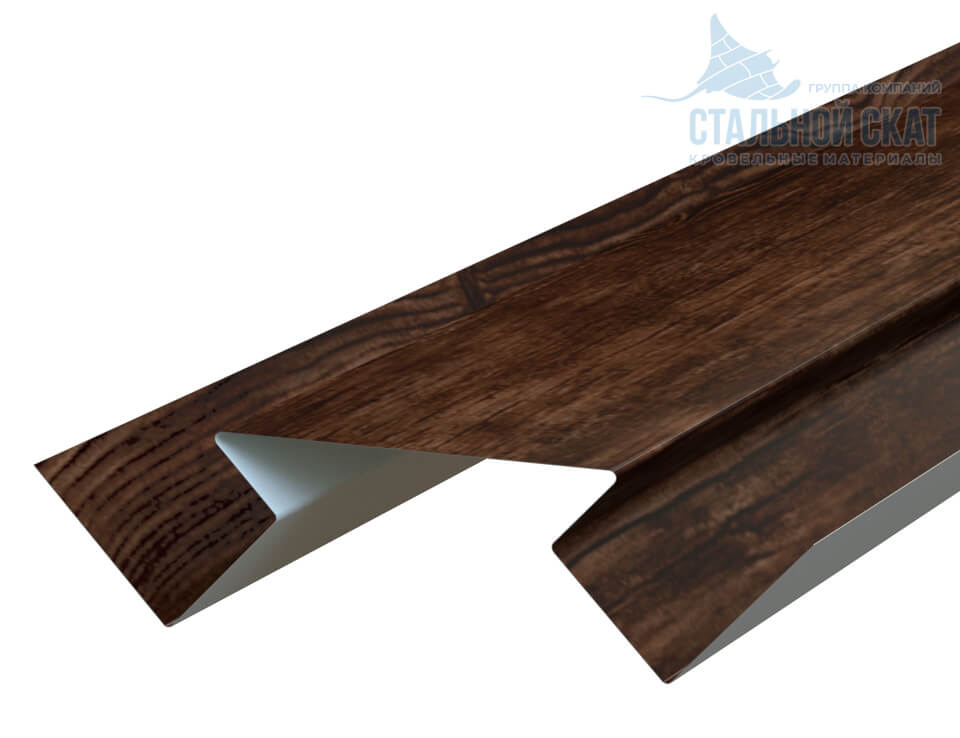 Планка угла внутреннего сложного Woodstock 75х3000 (ECOSTEEL_MA-01-Бразил. Вишня-0.5)