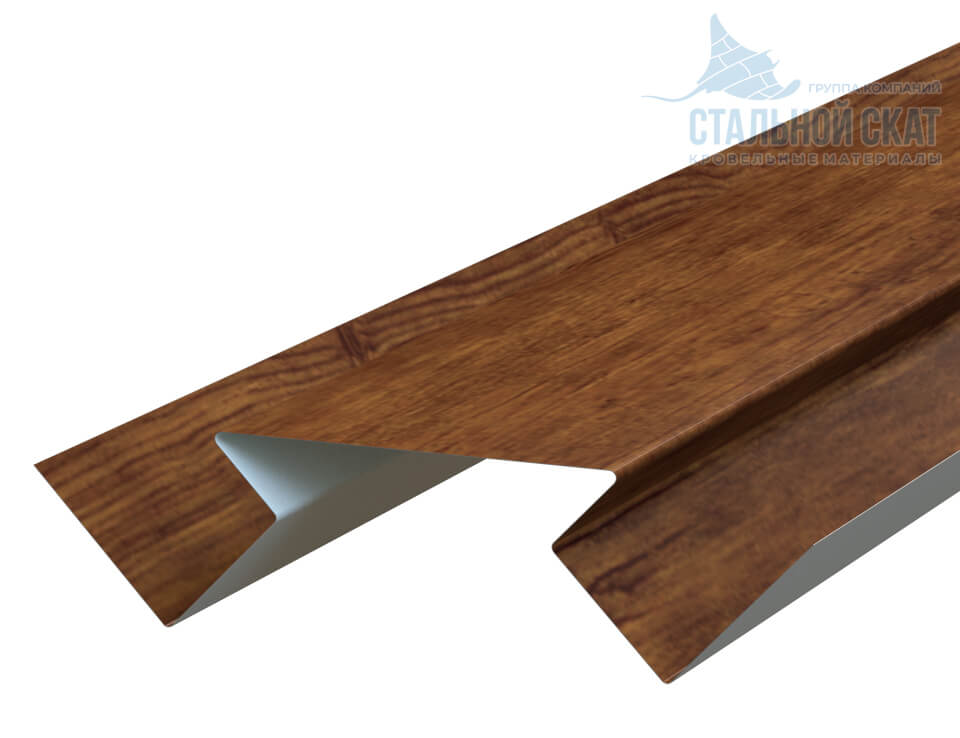 Планка угла внутреннего сложного Woodstock 75х3000 (ECOSTEEL-01-МореныйДуб-0.5)