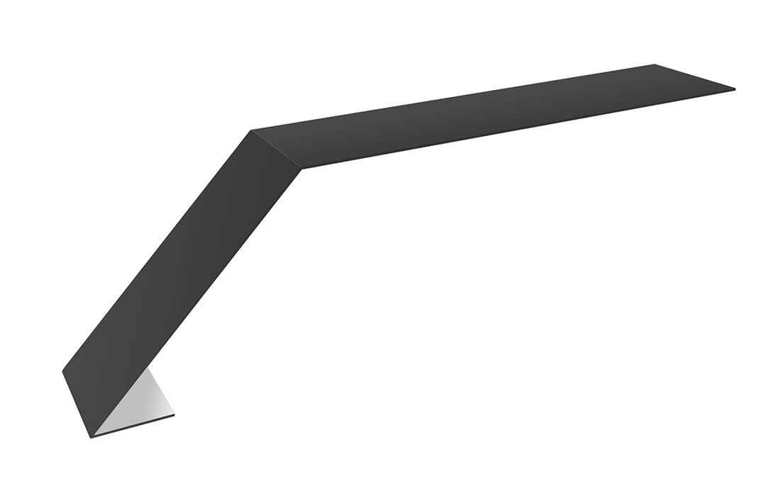 Планка карнизная для мягкой кровли 100х60 0,5 Satin с пленкой RAL 7016 антрацитово-серый (2м)