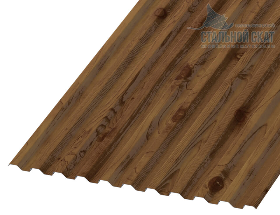 Профнастил С21 х 1000 - A (ECOSTEEL_T-12-Дуб-0.45)