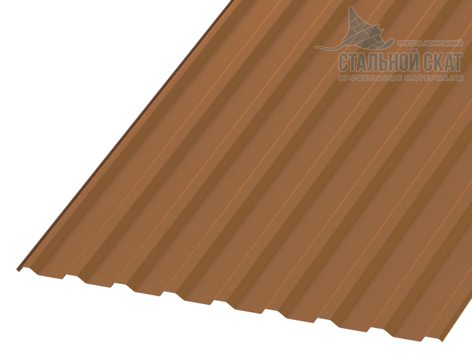 Профнастил МП20 х 1100 - R Двусторонний (AGNETA_Д-20-Copper-0.5)